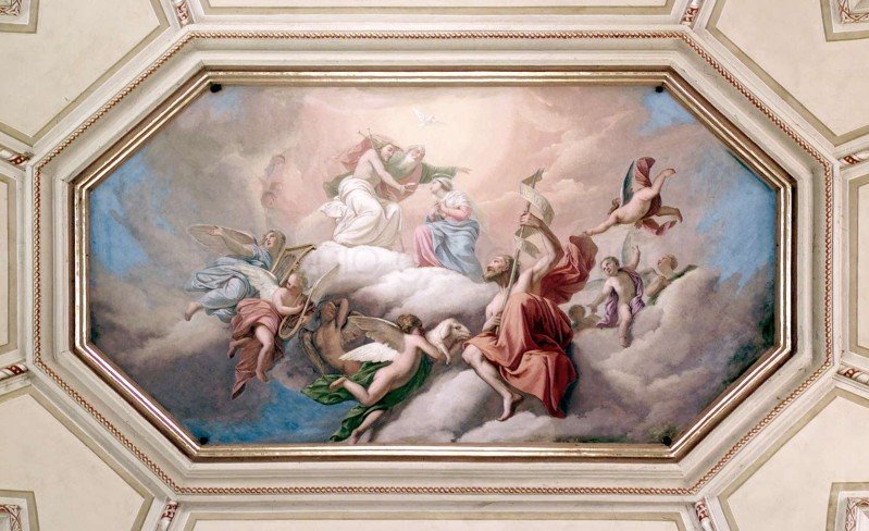 L'Incoronazione di Maria - 1867 - affresco - chiesa di San Giovanni Battista - Pascante (BG)